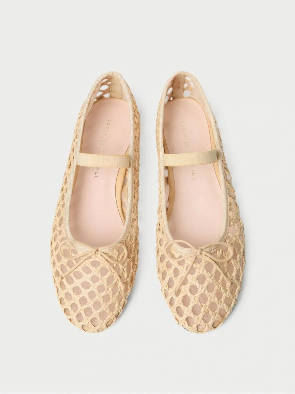 Loeffler Randall Leonie Woven Ballet Flats Natural 7.5 - Picture 3 of 5